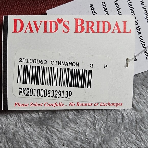 NWT David's Bridal Designer Michaelangelo Strapless Cinnamon Colored Dress Size2 - Picture 4 of 12